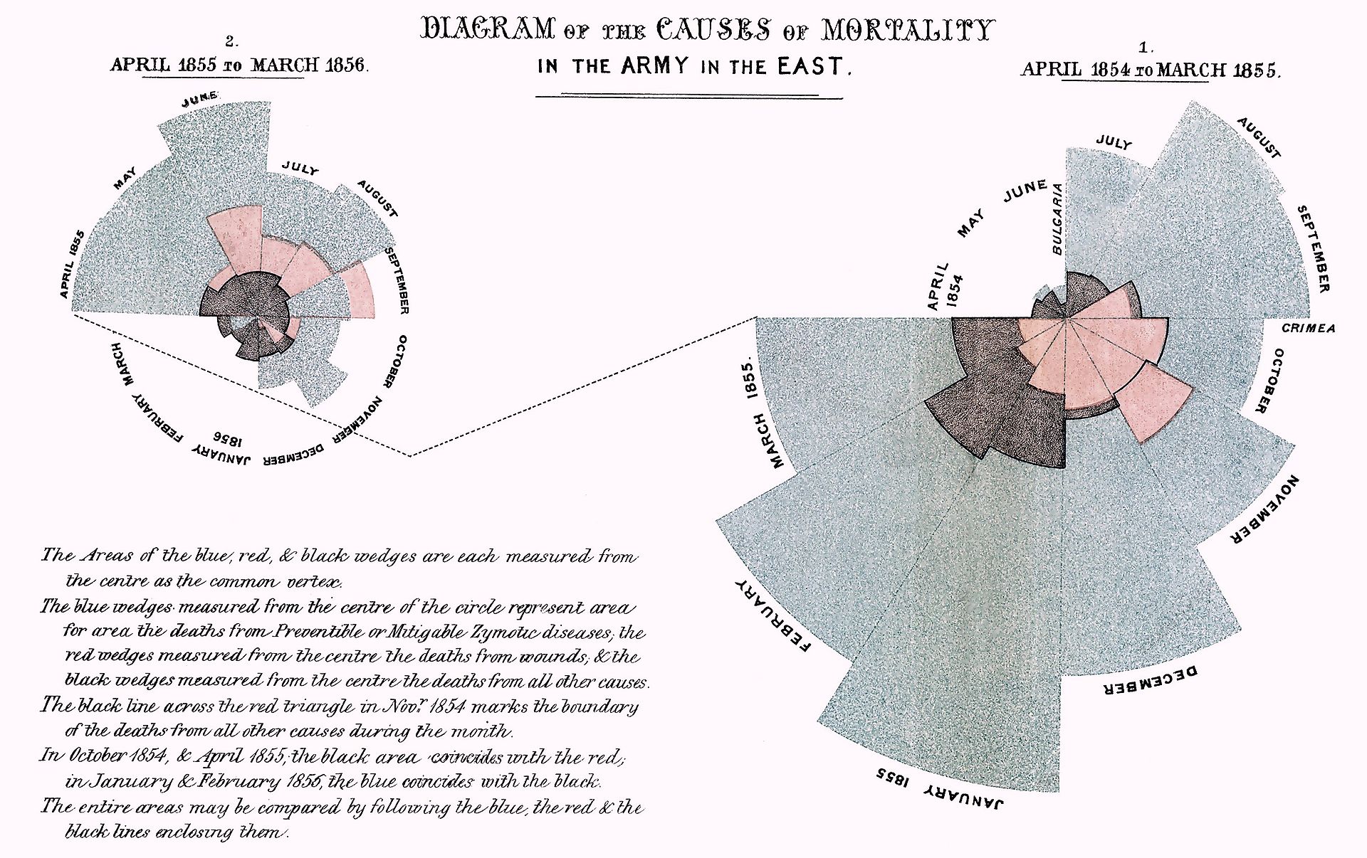 polar area diagram florence nightingale data campaigning